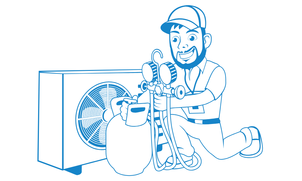 Certified HVAC technician working on rooftop unit USA